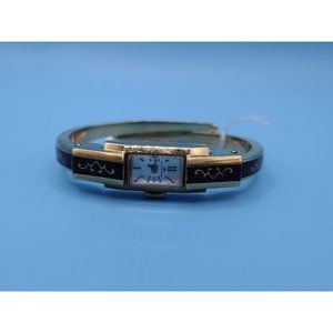 18k Gold Plated Wrap Watch Enamel Design